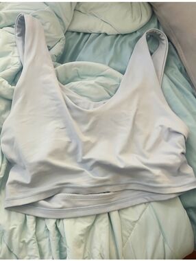 aerie Light Blue Real Me Sport Bra Top